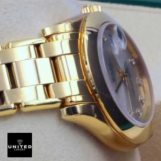 View 6 of Rolex Pearl Master 81208 Gold & Diamond Dial Replica