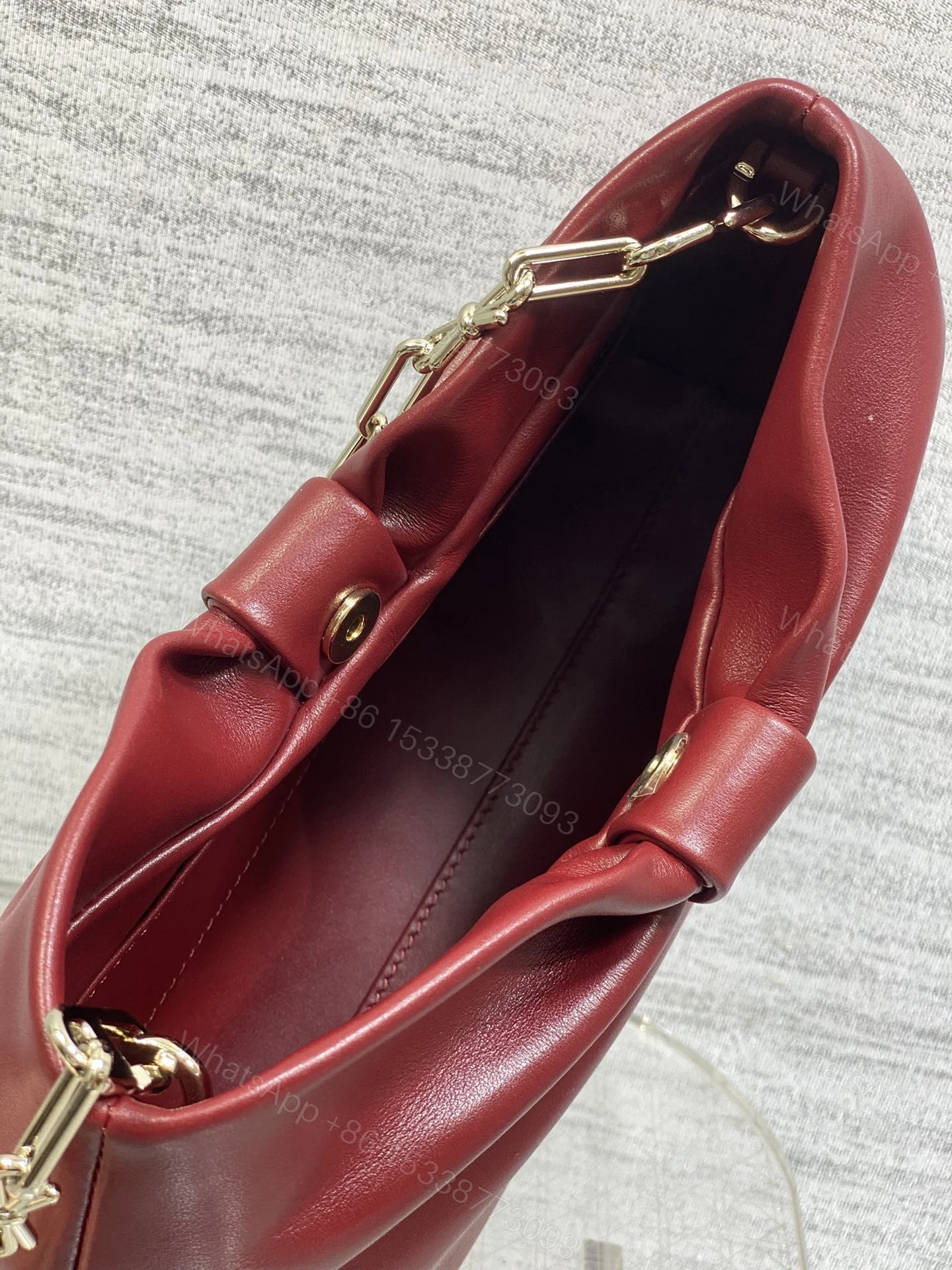 View 8 of Dior Bow Bag Small Burgundy