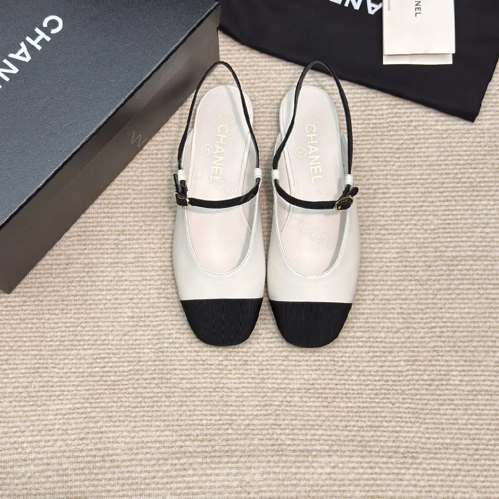 View 6 of Two-Tone Slingback Heels: Modern Chic, All-Day Comfort