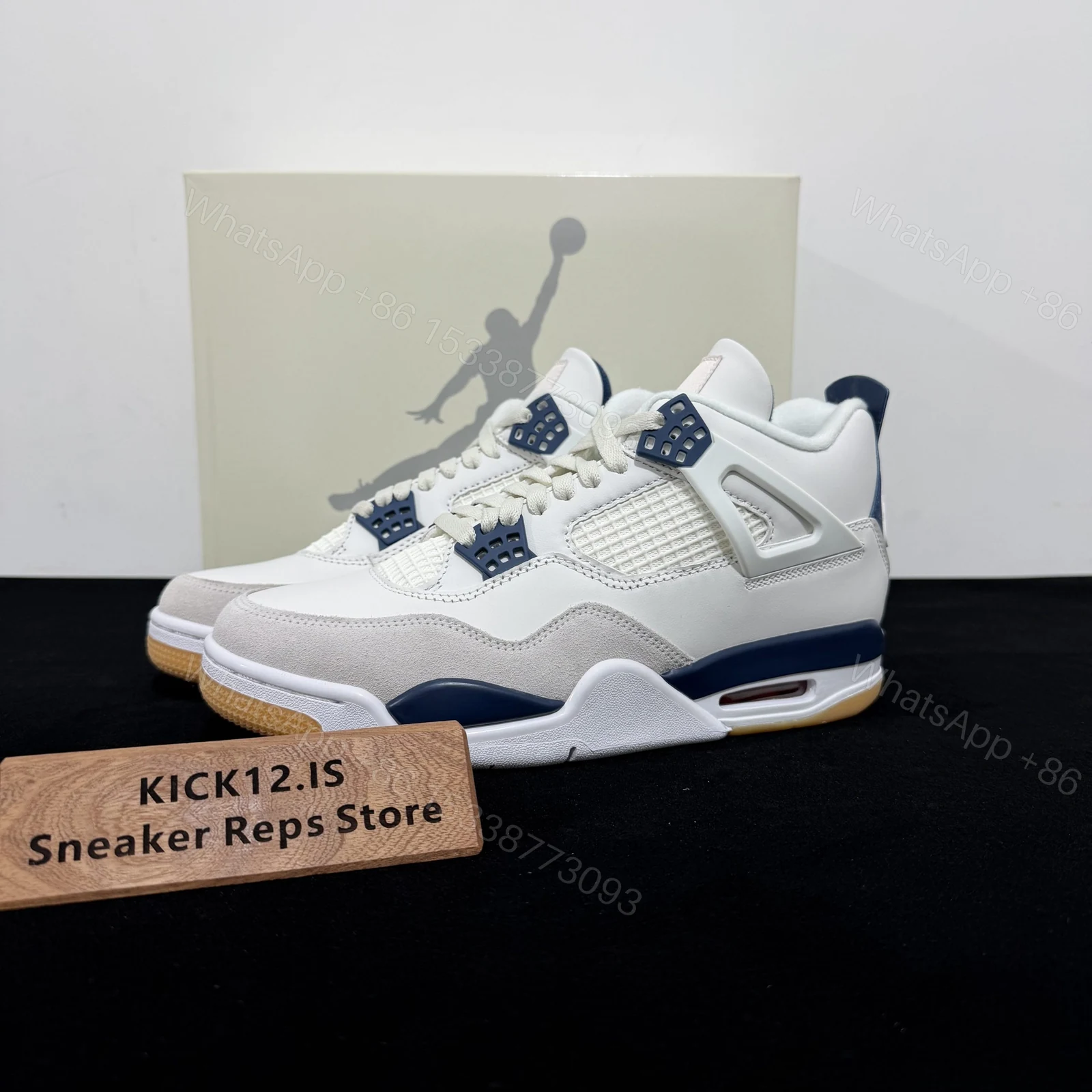 Nike SB x Air Jordan 4 Retro SP “Navy” Replica — view 1