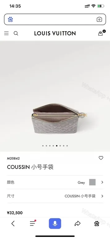 View 2 of Grey MatelassÃ© Mini Crossbody Bag â€“ Luxe Style, Gold Chain, Everyday