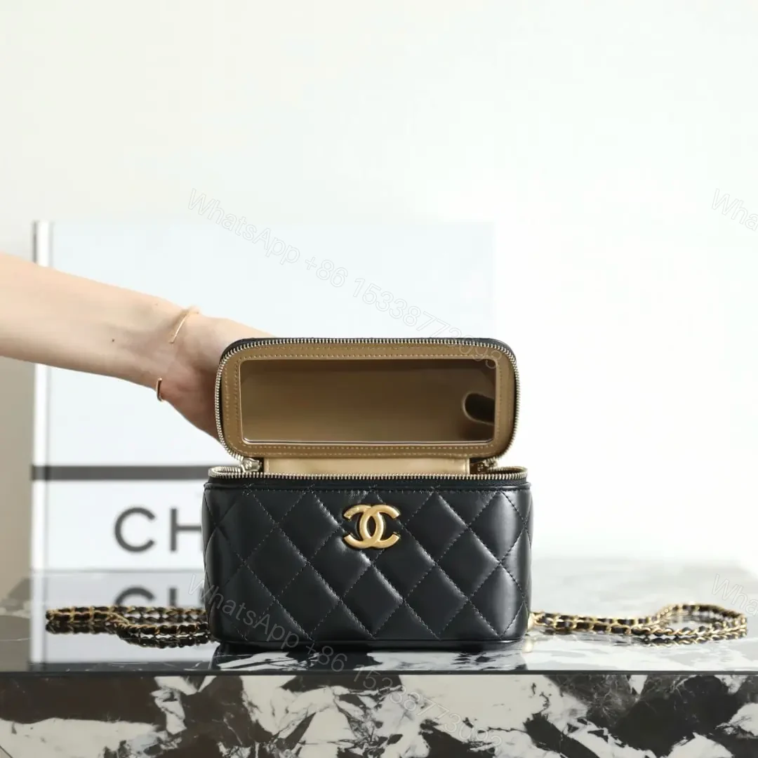 View 14 of 高仿Chanel*24C系列AP3651雙珠鏈條盒子包黑色免檢版