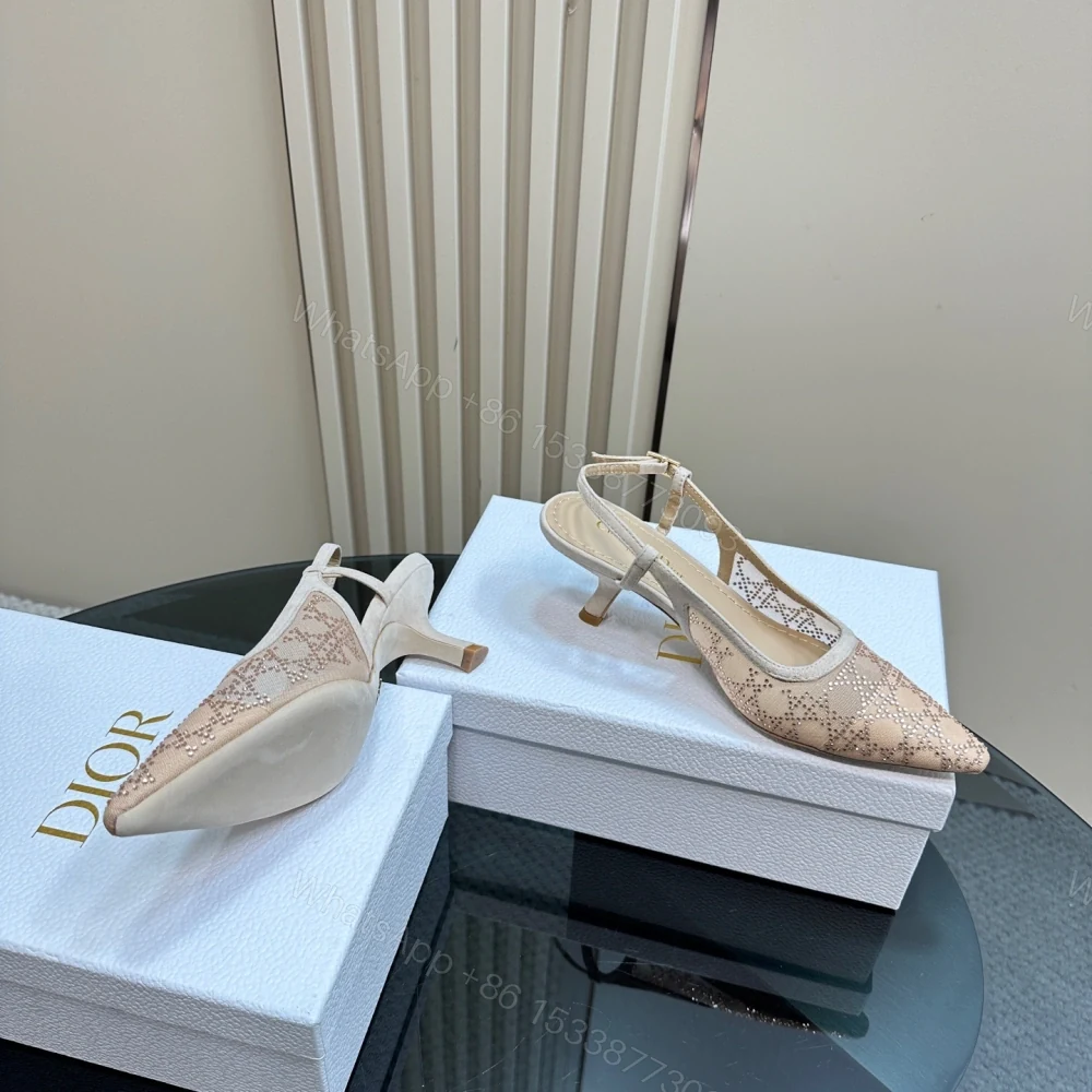 View 7 of 高仿Dior*Capture系列KCV302網鑽細高踭鞋6.5CM裸色免檢版