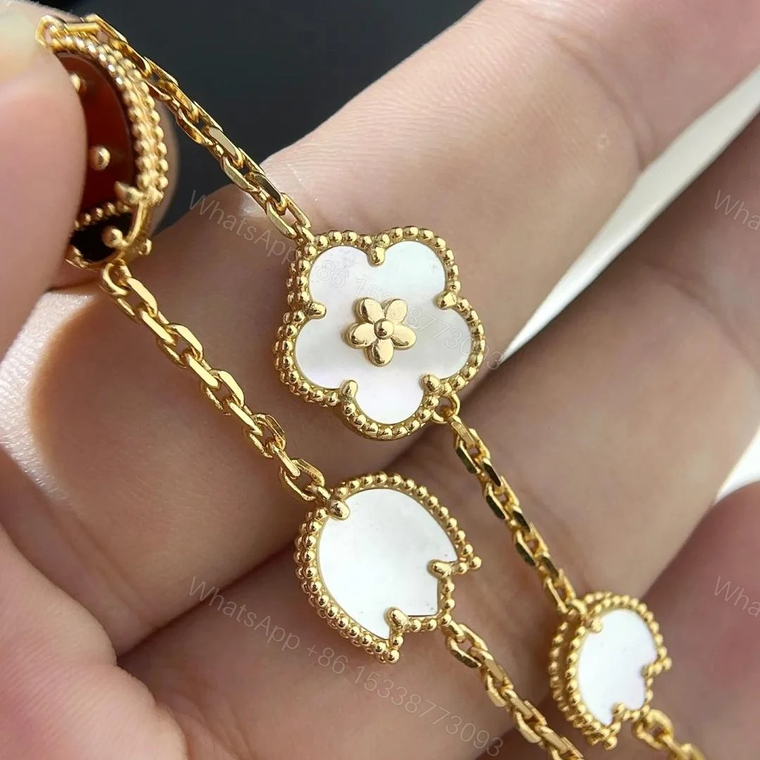 View 2 of VCA 18K Rose Gold 5 Motifs Patterns Lucky Spring Bracelet