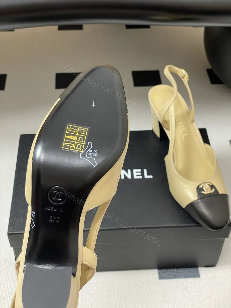 View 8 of Two-Tone Slingback Pumps: Modern Chic All-Day Comfort