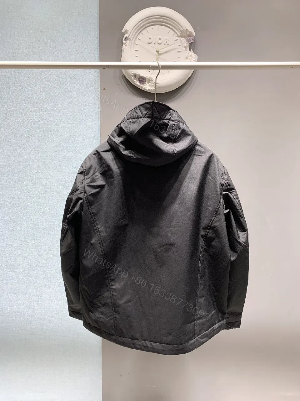 View 8 of Black Packable Windbreaker: Modern, Lightweight Protection