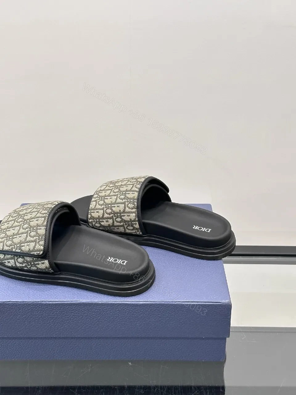 View 2 of Patterned Jacquard Slide Sandals – All-Day Comfort, Luxury Casual