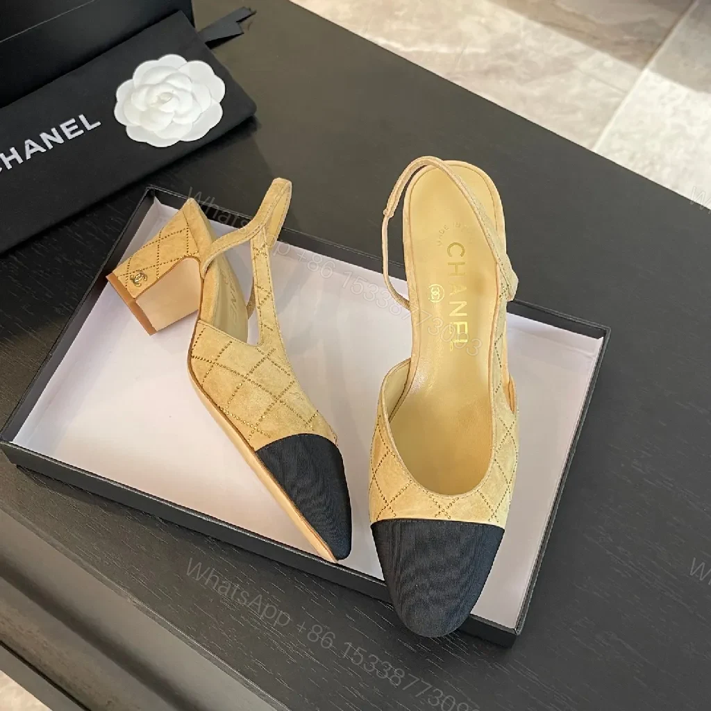 View 7 of Quilted Slingback Pumps – Neutral Canvas Luxe Comfort