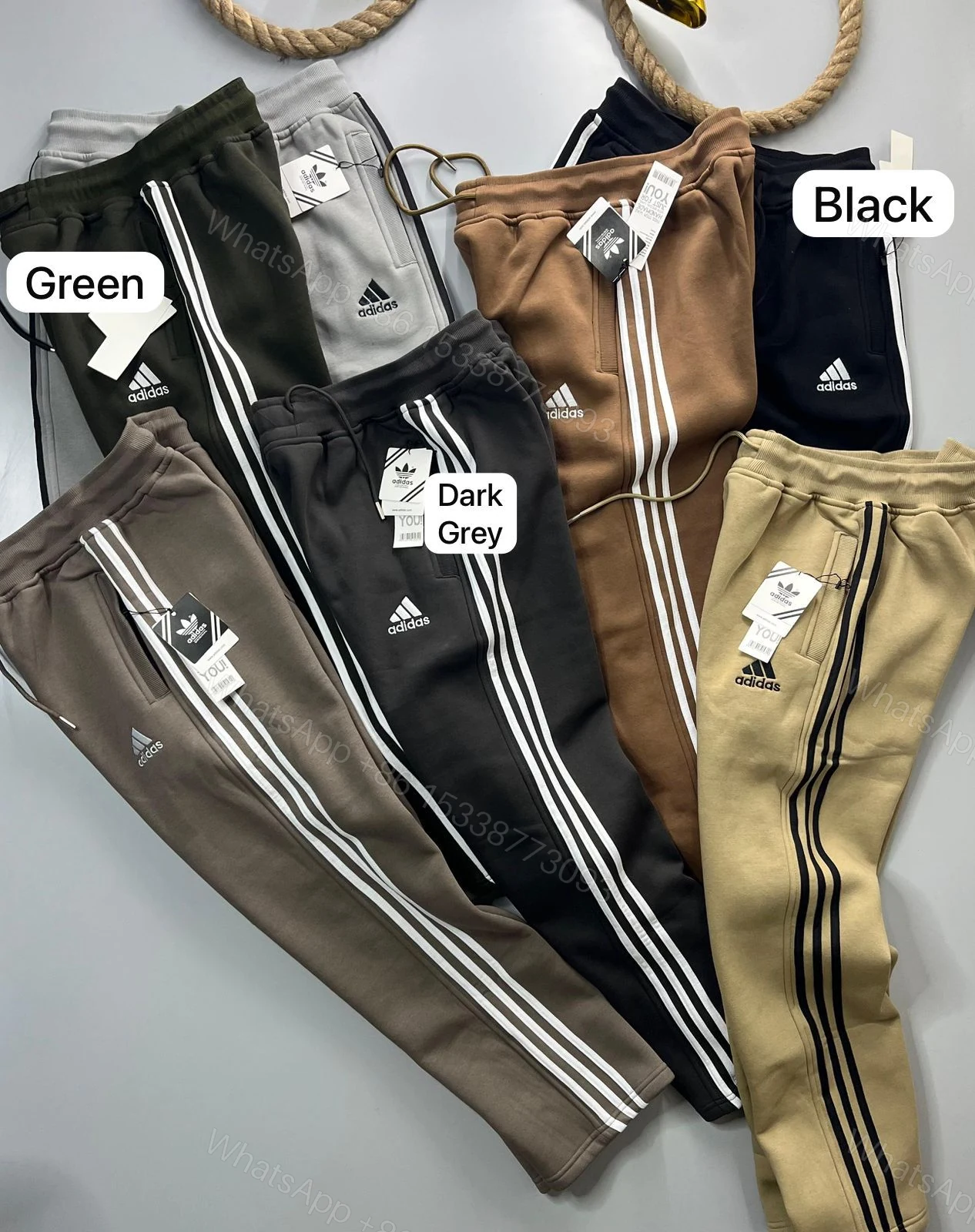 FIRST COPY ADIDAS 3-THREAD COTTON FLEECE LOWER — view 1