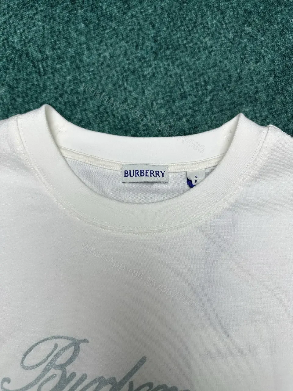 View 5 of White Cotton Tee: Subtle Luxe Script Detail, Premium Comfort, Timeless Fit