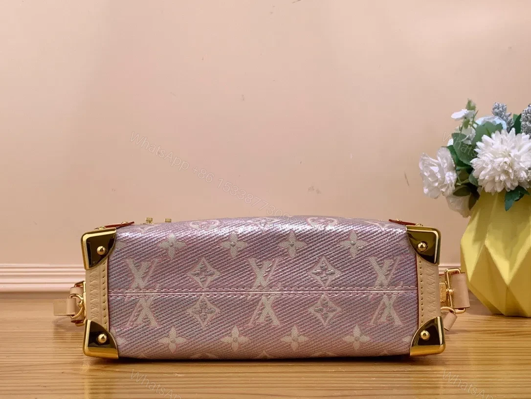 View 2 of Louis Vuitton LV Side Trunk Like Auth Monogram Pattern Handbags 21x14x6cm
