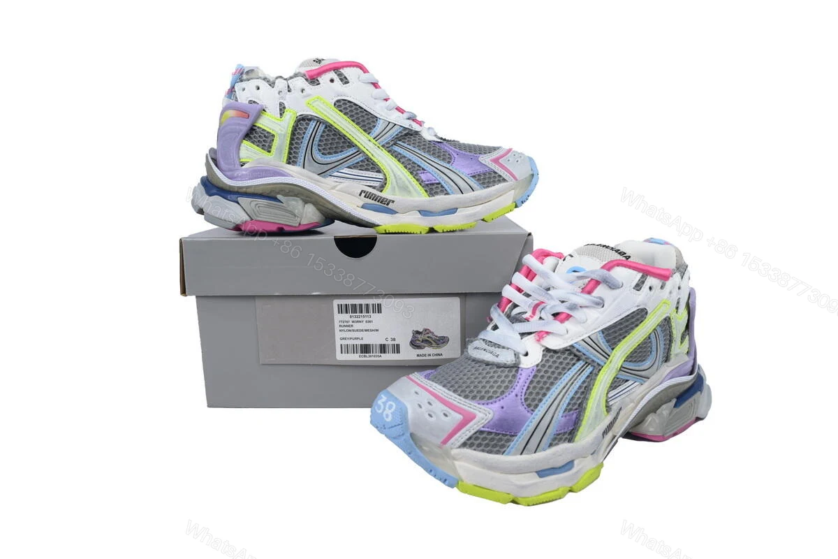 View 6 of Balenciaga Runner Sneaker Pink Blue Purple 772767 W3RNY 0361