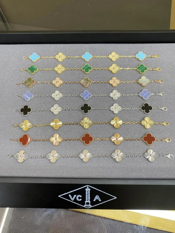仿真梵克雅宝VCA四叶草五花手链款式大全_高仿a货厂家-奢品库 — view 1