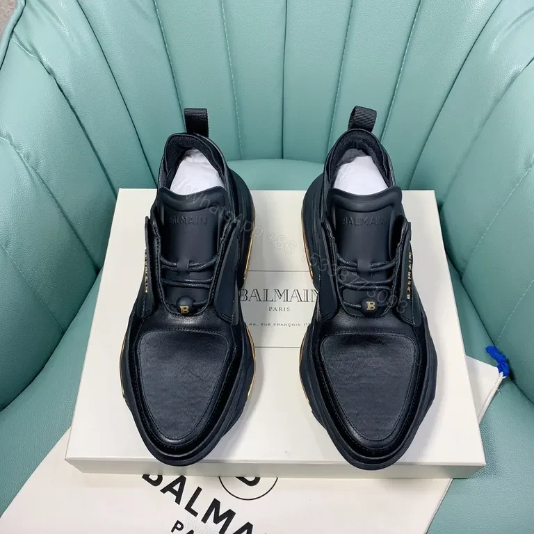 View 5 of Bold Black Balmain Runner: Allâ€‘Day Comfort + Gold Accents