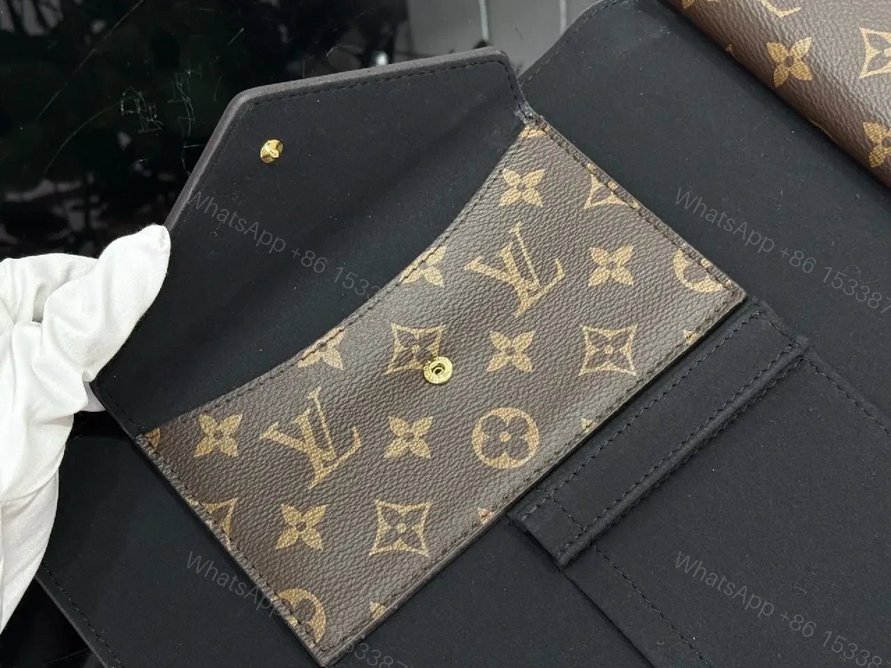 View 6 of Classic Monogram Clutch: Coated Canvas, Gold Lock, Envelope