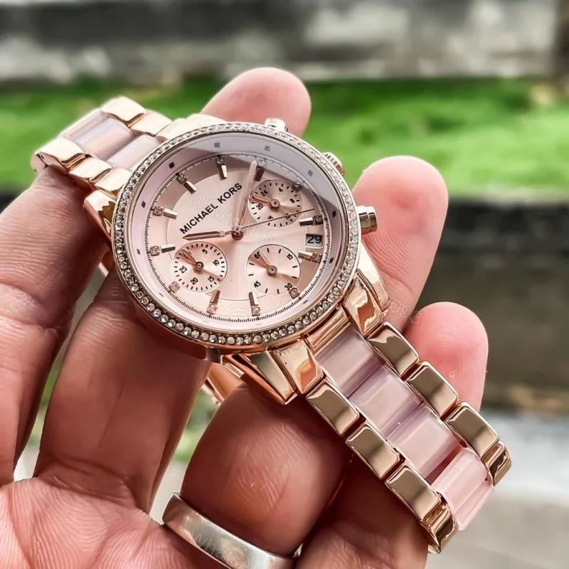 View 2 of First Copy Michael Kors Parker Rose Gold Pink Women’s Analog Watch