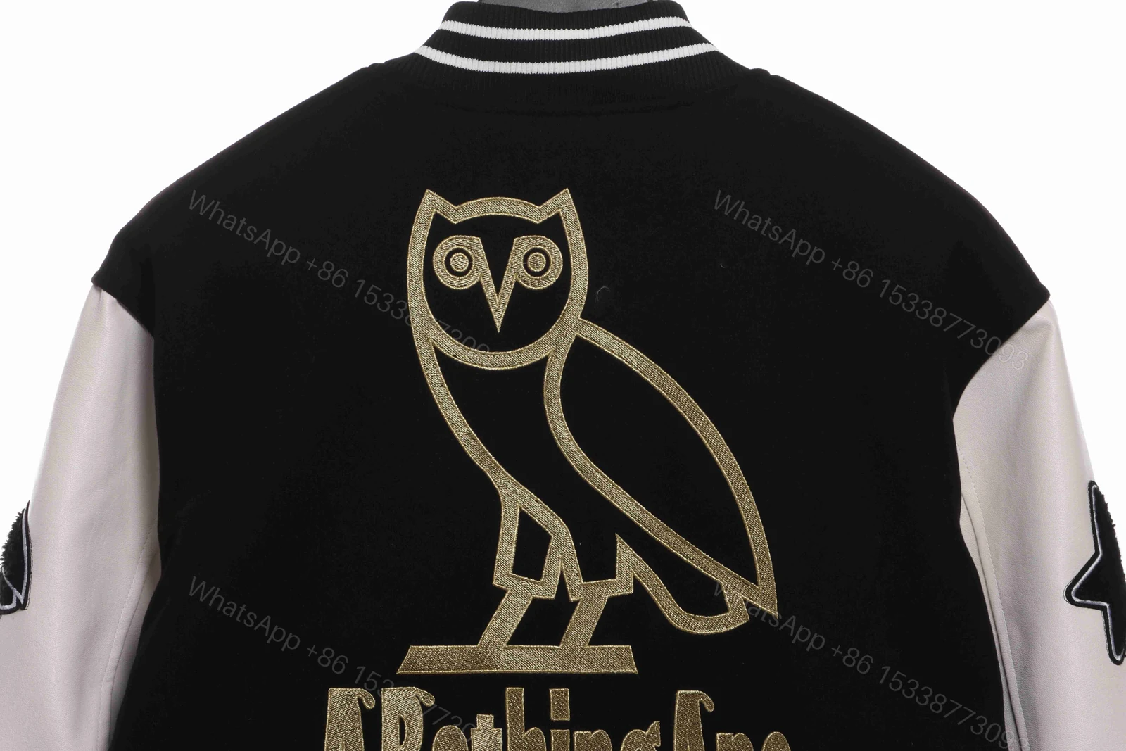 View 4 of Bape x OVO Varsity Jacket Black