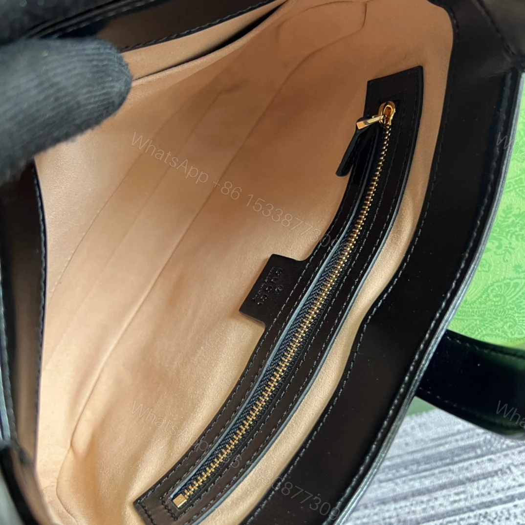 View 6 of GG JACKIE SMALL 28 SHOULDER BAG IN BLACK CALFSKIN
