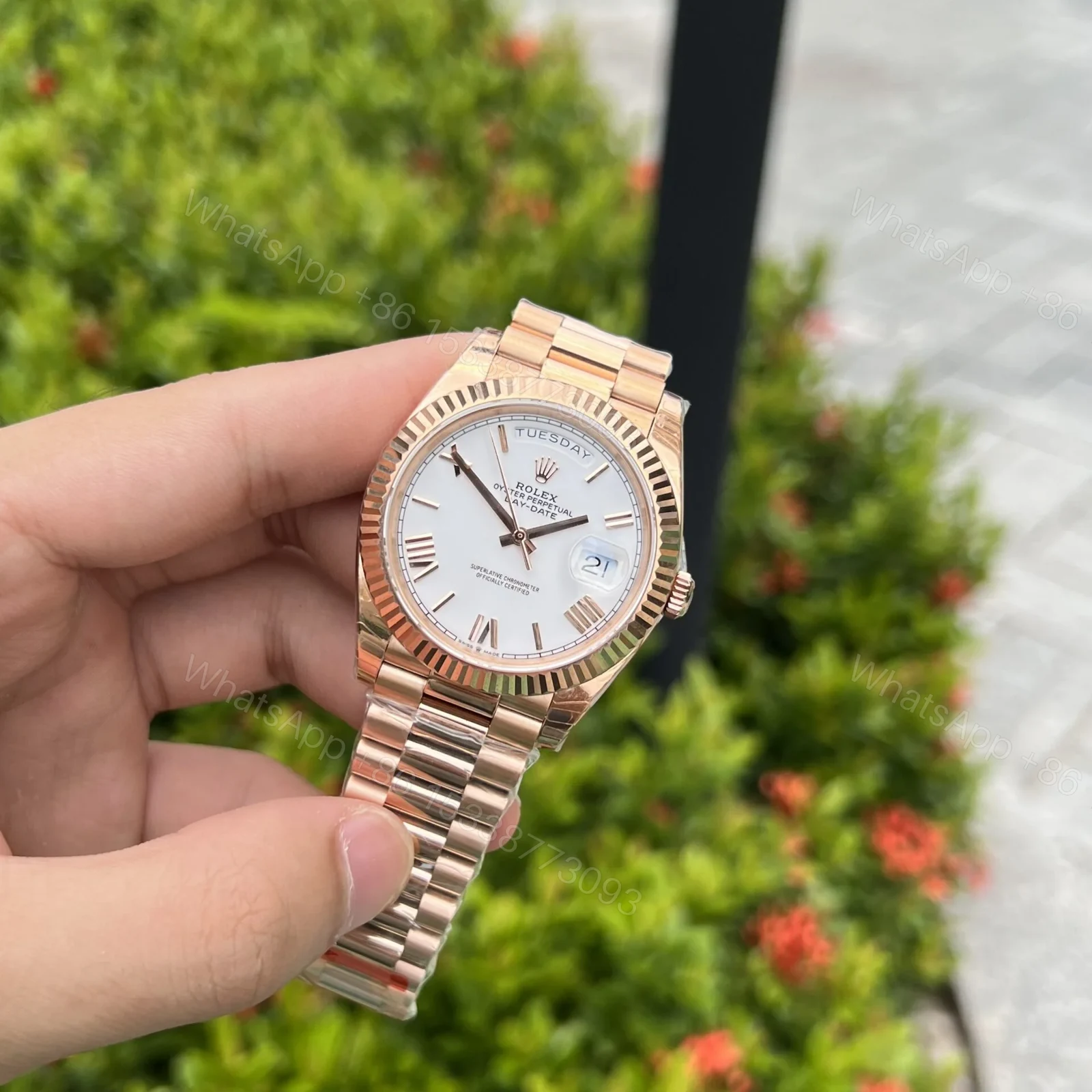 View 3 of Superclone Rolex Day-Date White Dial 128235-0070 36 mm