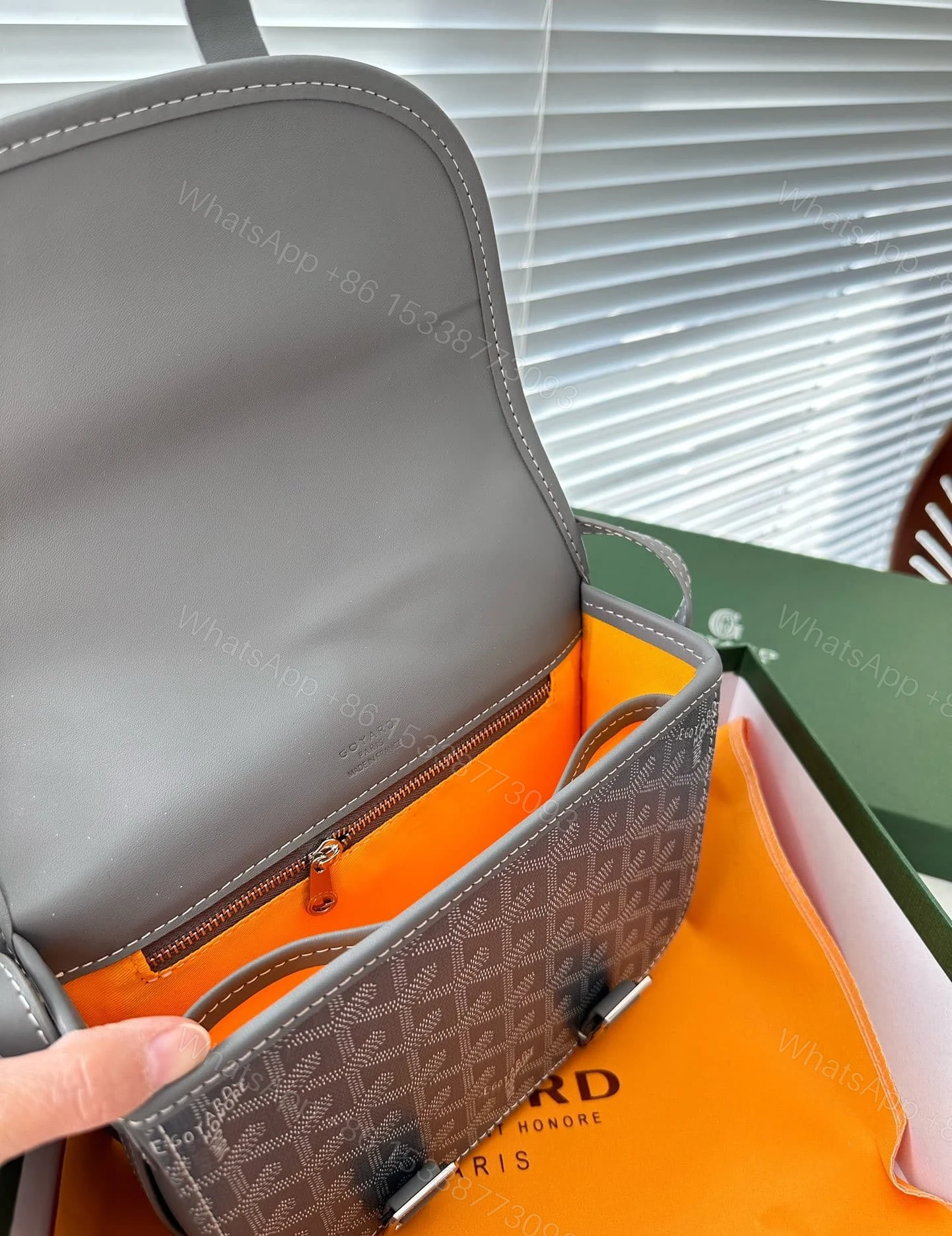 View 3 of GOYARD GOYARDINE BELVEDERE PM MESSENGER BAG GREY 21CM