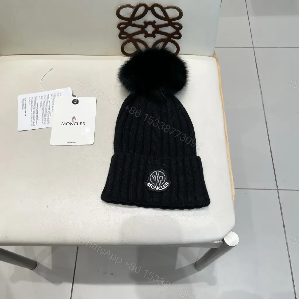 Lux Knit Beanie with Fur Pom – Warmth & Luxe Streetwear — view 1