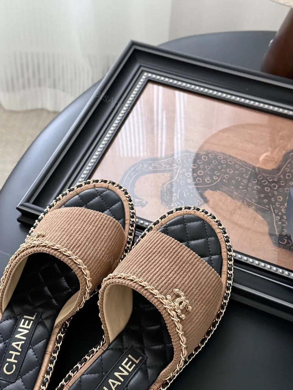 View 3 of Knit-Trim Slides: Elevated Everyday Chic, Luxury Comfort