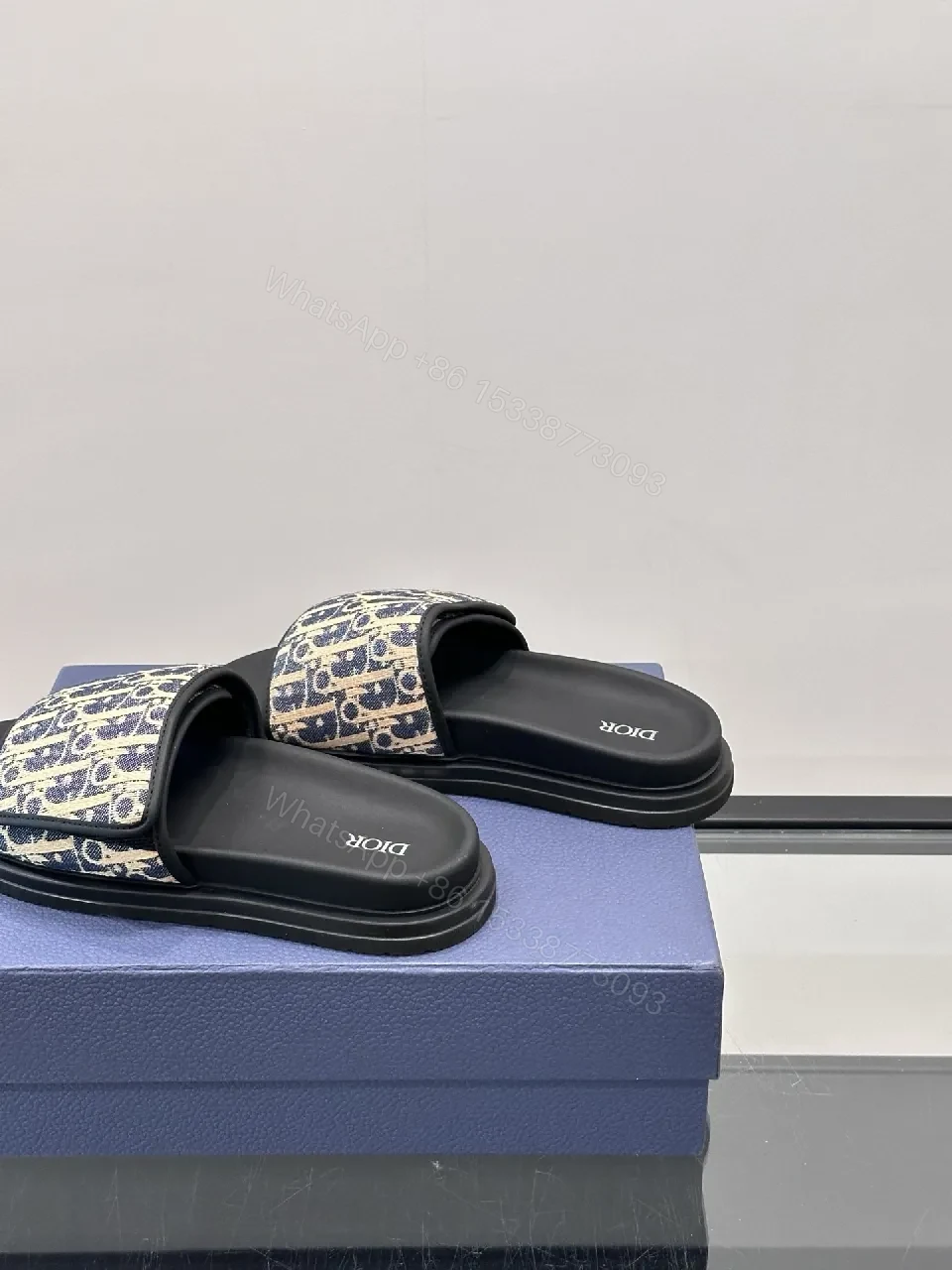 View 8 of Patterned Luxe Slides with Signature Detail - Summer Comfort