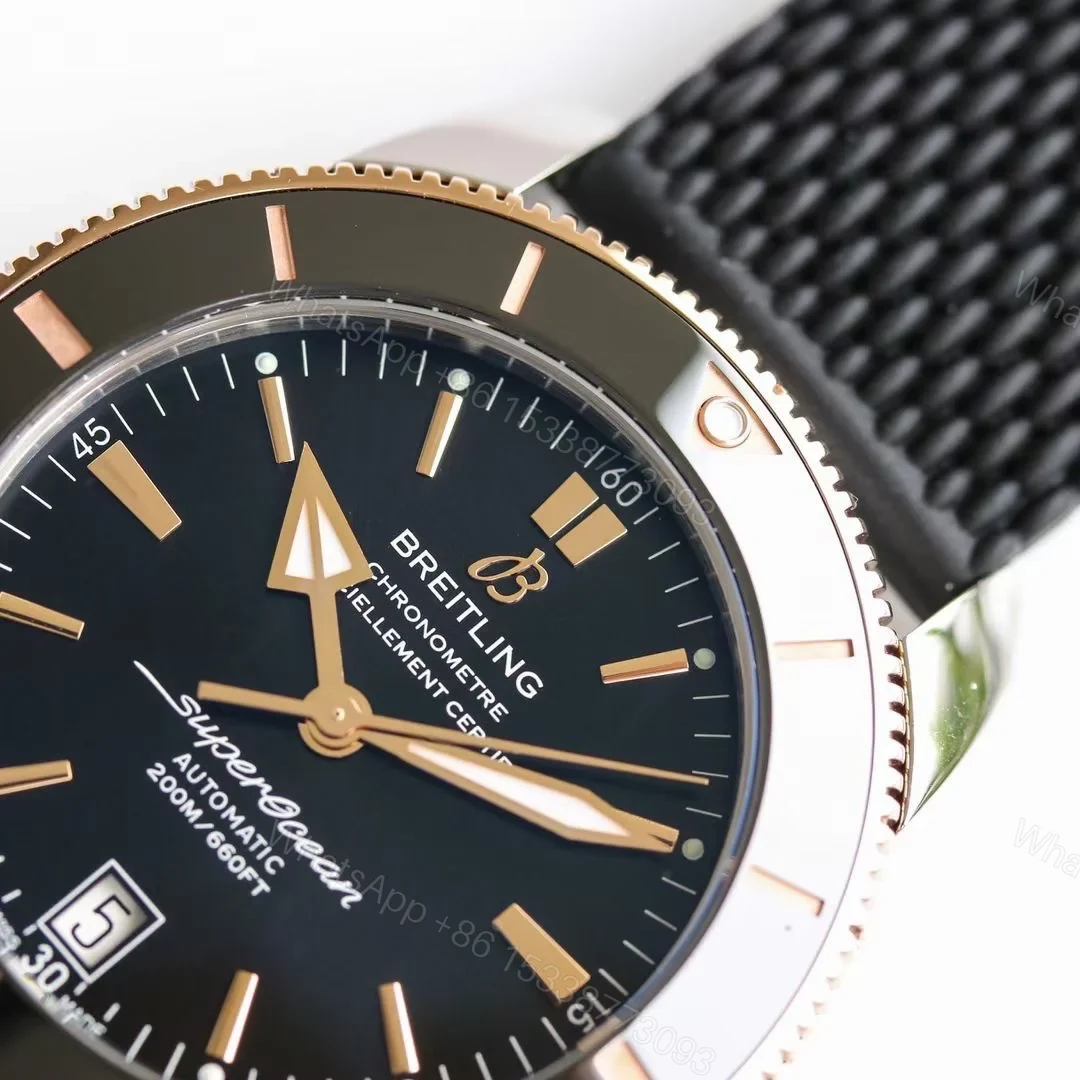 View 5 of Breitling Superocean Heritage Two Tone Black Replica 42MM Premium Diver Edition UB2010121B1S1
