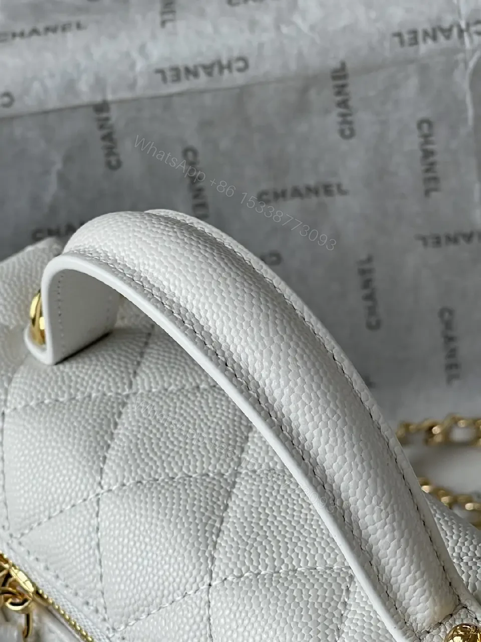 View 4 of Quilted Chic Mini Bag with Chain - Luxury Day-to-Night Accessory