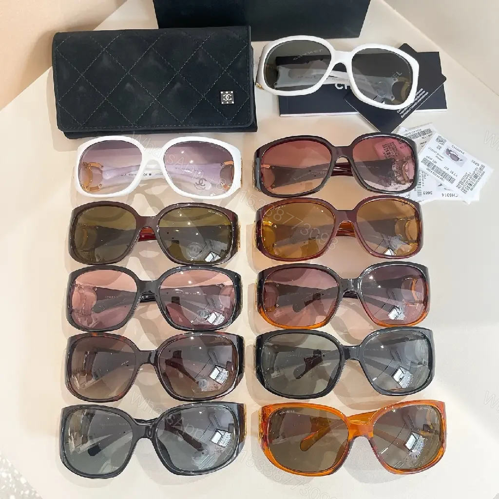 View 6 of Oversized Black Luxury Sunglasses with Gold Logo Details