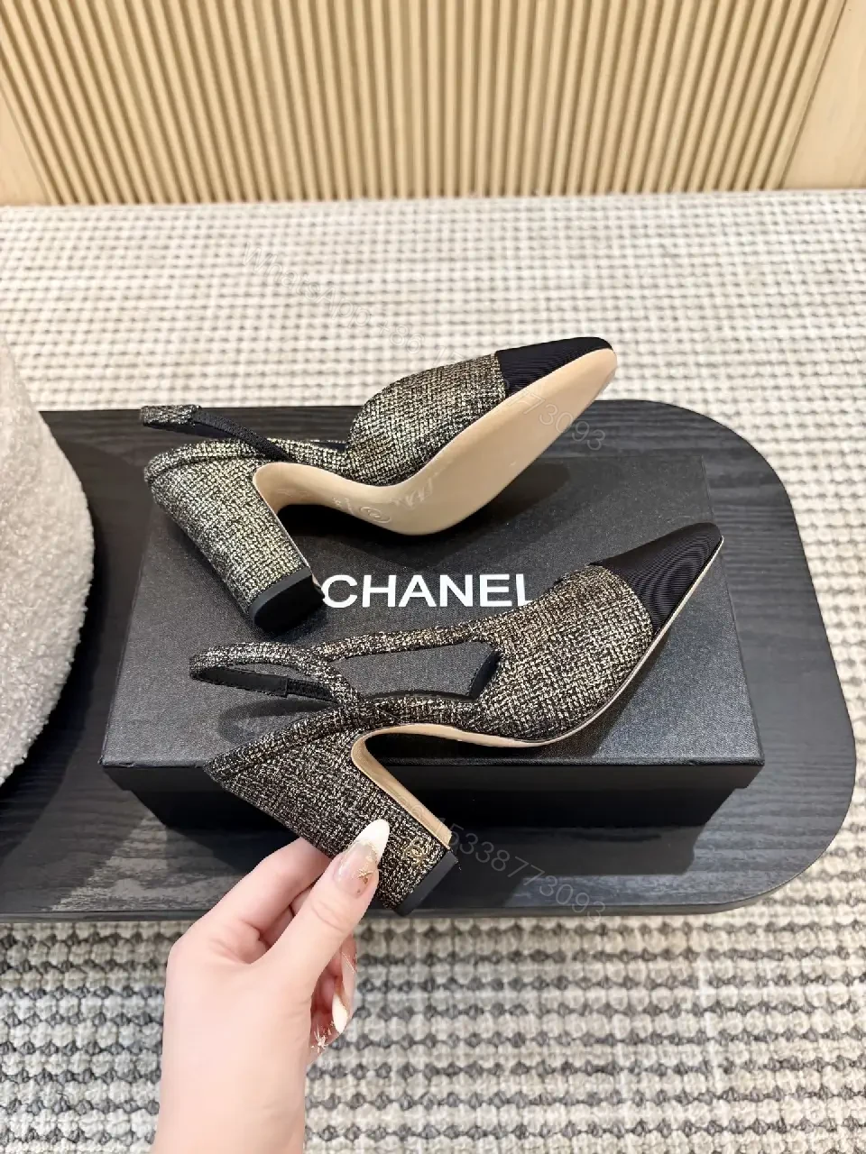 View 8 of Textured Slingback Pumps: Elegant All-Day Comfort Pumps