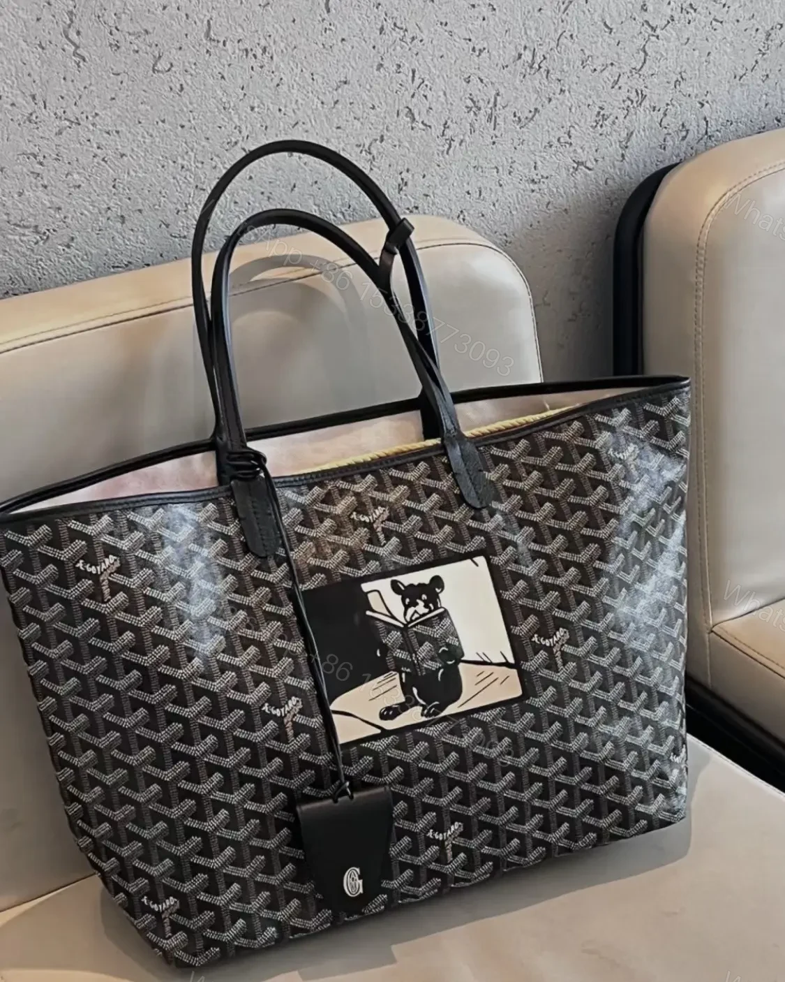 View 2 of GOYARD Goyardine Artois MM Tote Bag