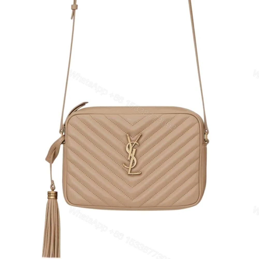 Saint Laurent Lou Camera Bag In Quilted Beige 23Cm 612544DV7072721 — view 1