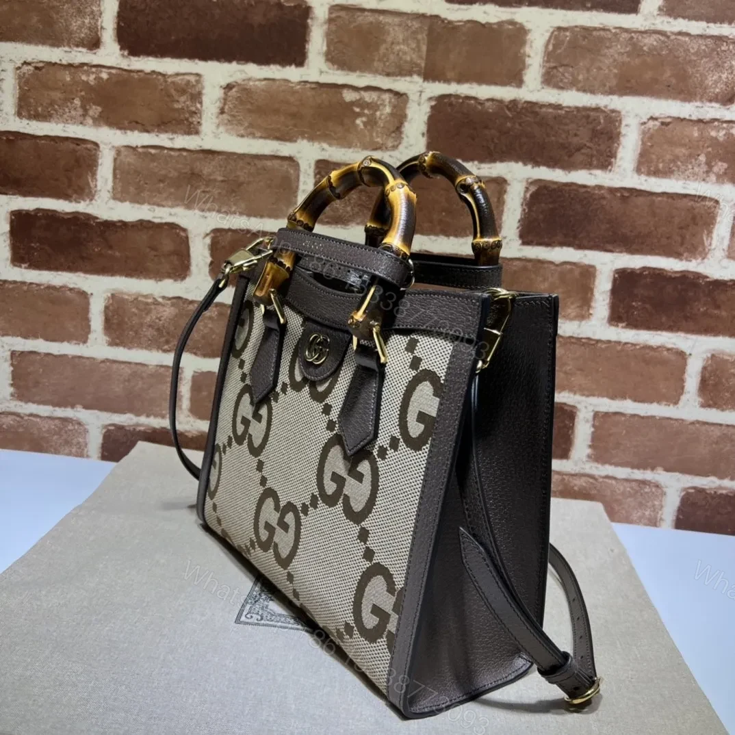 View 2 of Gucci Diana Jumbo GG Tote Bag Small Camel/Ebony