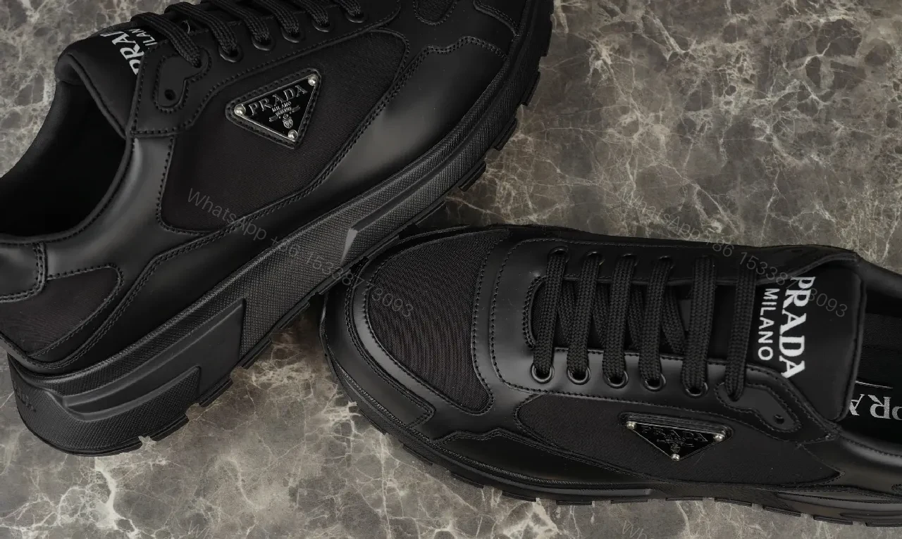 View 2 of All-Black Leather Sneakers: Luxe Everyday City Trainers