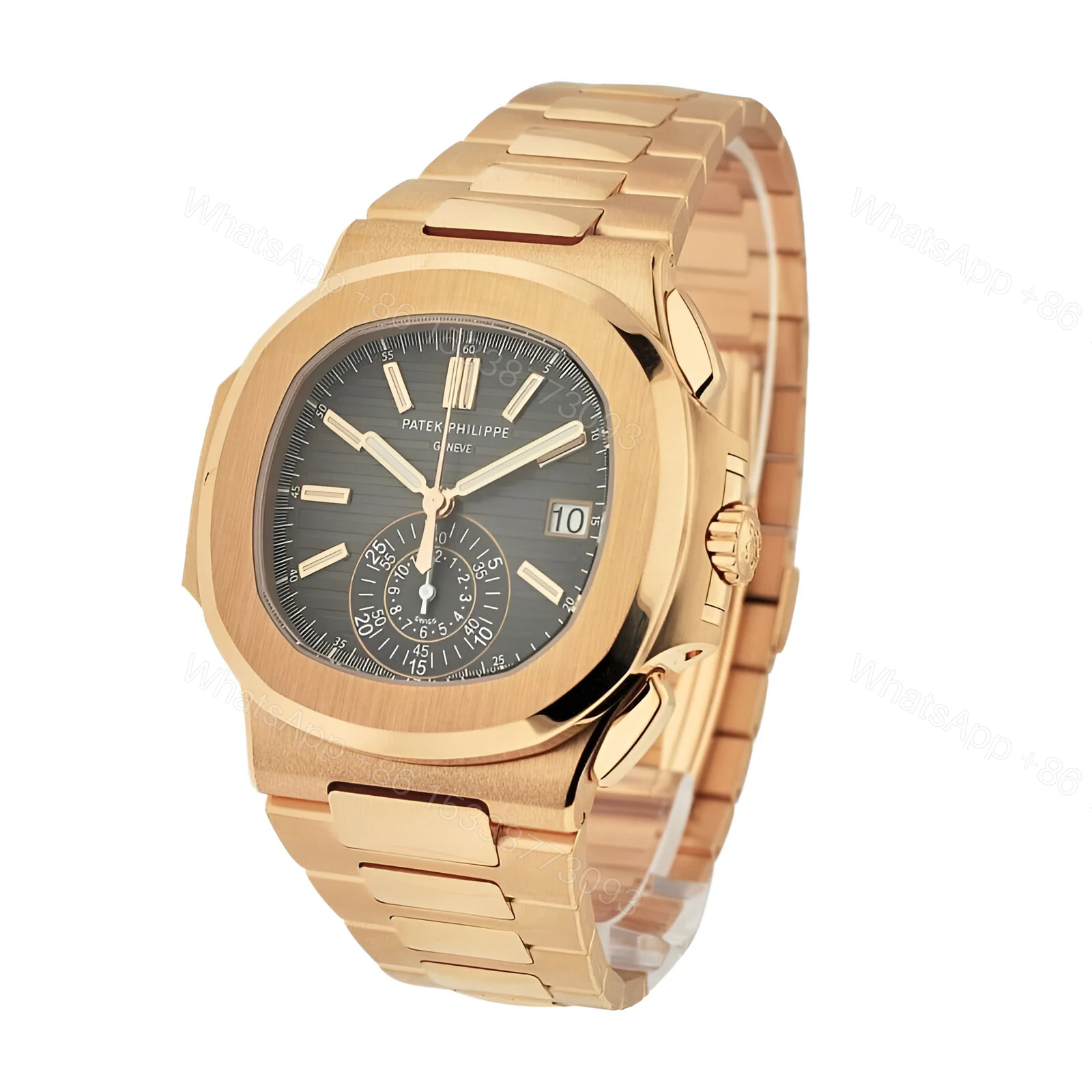 View 2 of Patek Philippe Nautilus Brown Dial Replica