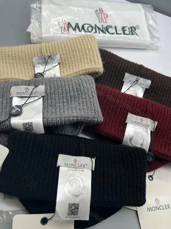 View 2 of Beige Moncler Ribbed Beanie â€” Premium Warmth & Subtle Luxury