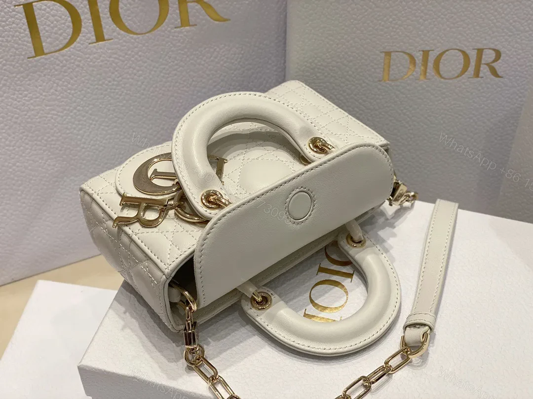 View 6 of Dior D-Joy Mini Bag White Super Quality Women’s Handbag 16.5x6x10cm