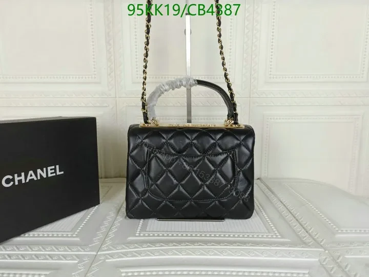 View 3 of Chanel Flap Bag with Top Handle – Lambskin & Gold-Tone Metal