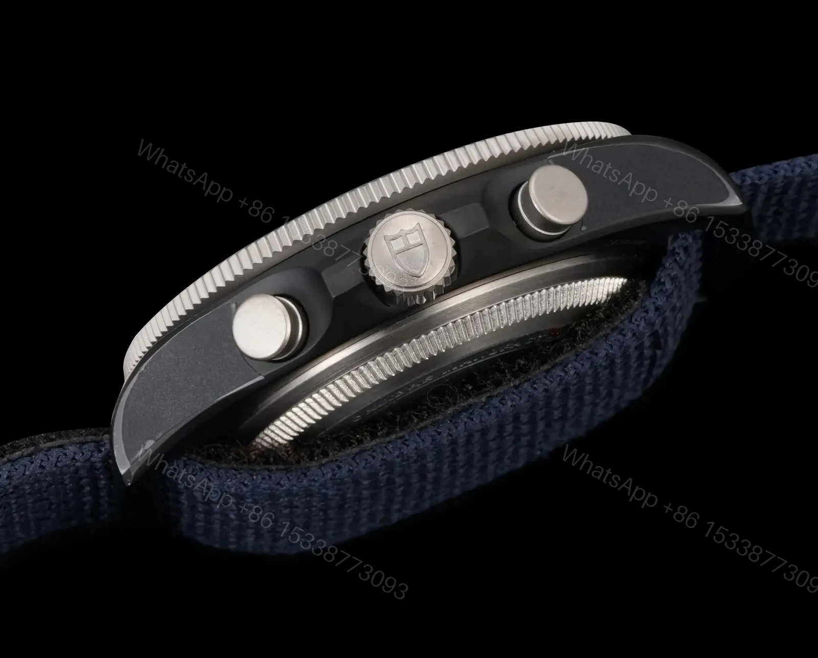 View 6 of Tudor Pelagos FXD Chronograph Blue Dial Navy Fabric Strap Ultimate 43MM M25807KN-0001