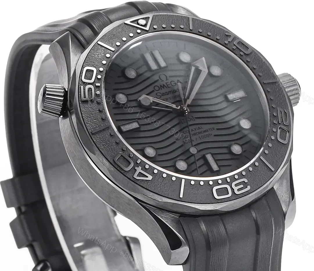 View 4 of Omega Seamaster 300M Black Dive Watch 43.5mm Black Ceramic with Super LumiNova