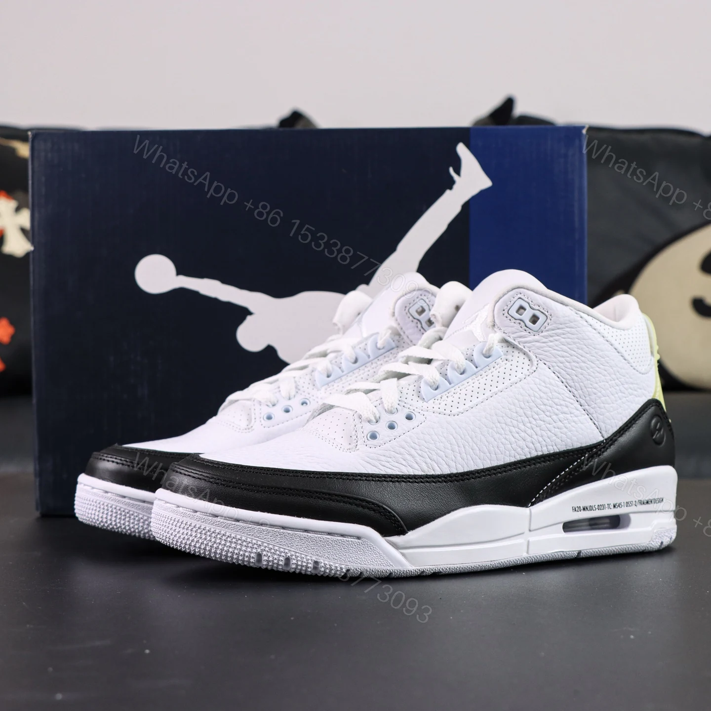 Fragment Design x Air Jordan 3 Retro SP ‘white’ Reps — view 1