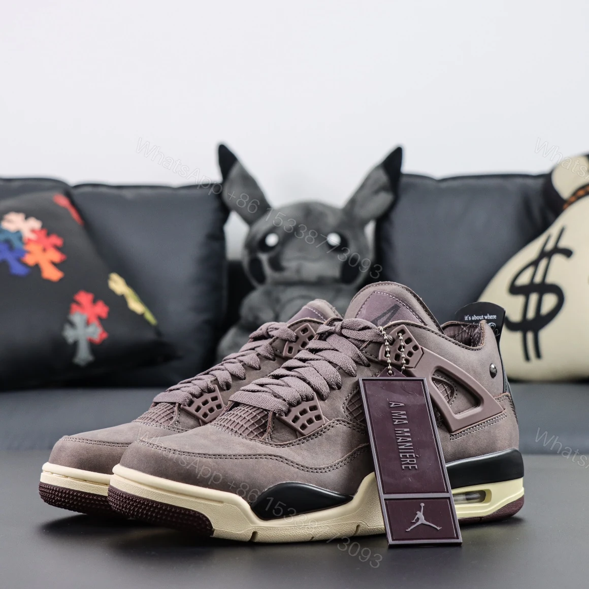 View 9 of Air Jordan 4 Retro x A Ma Maniére “Violet Ore” Reps