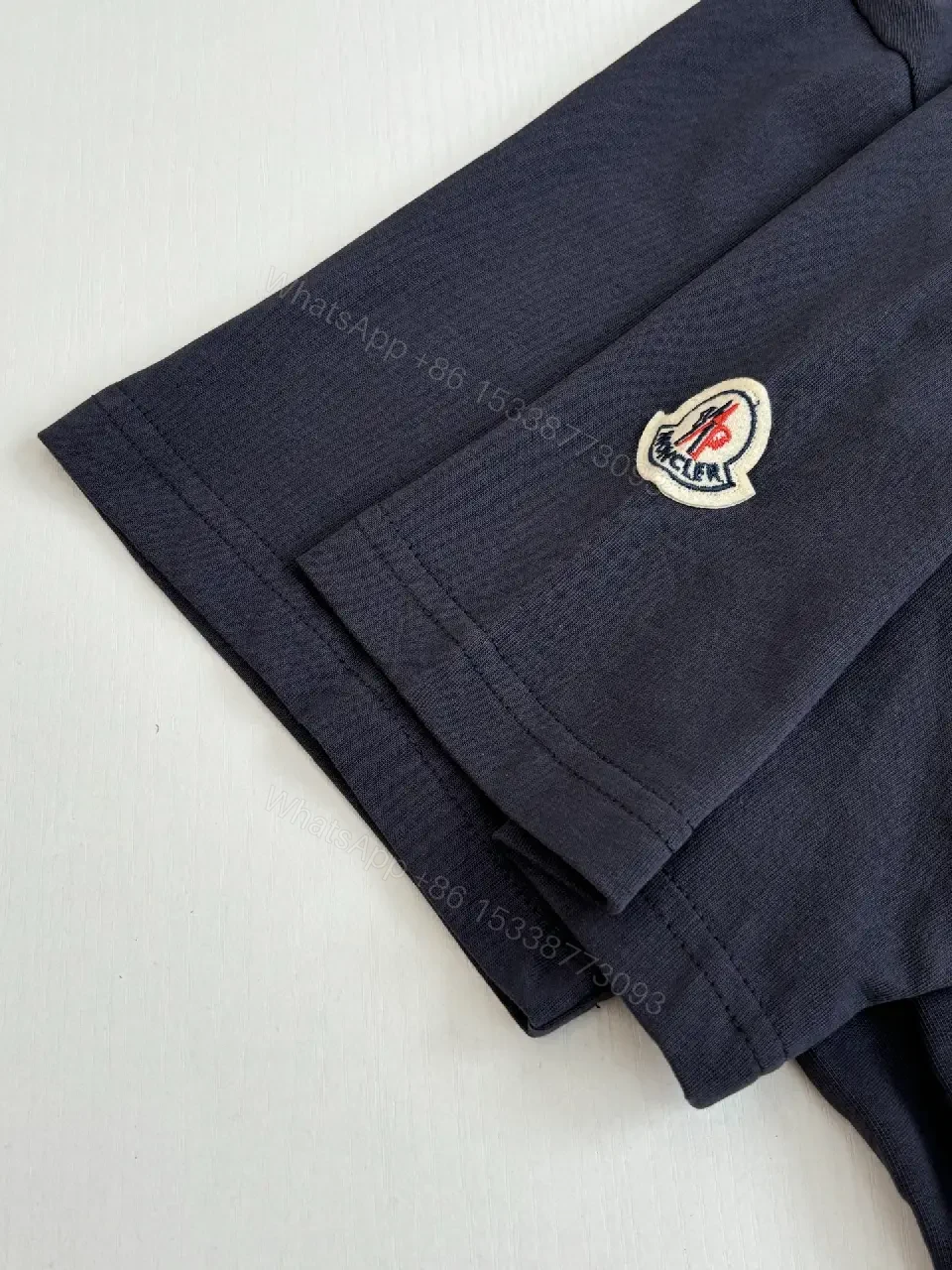 View 11 of Navy Cotton Crewneck Tee Moncler Style Key Feature