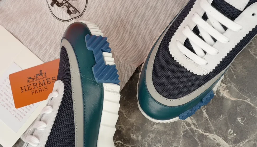 View 6 of Mesh-and-Leather Luxe Runner: All-Day Comfort Sneakers
