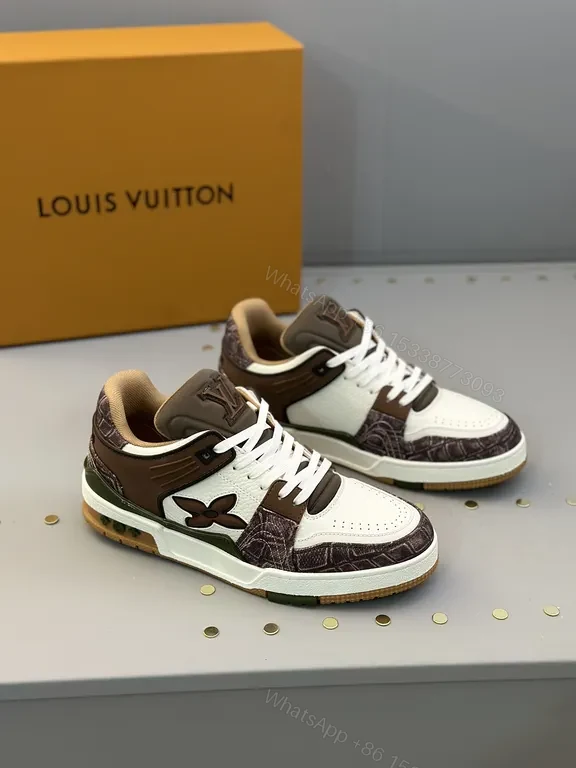 View 2 of Patterned Leather LV-Detail High-Tops: Comfort & Couture sneakers