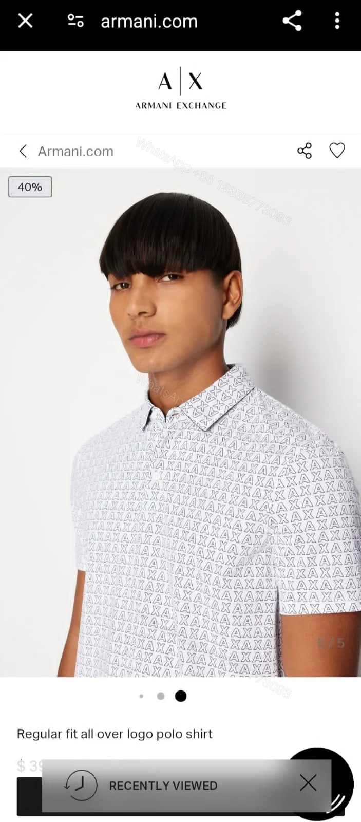 FIRST COPY ARMANI IMPORTED SUMMER POLO T-SHIRT — view 1
