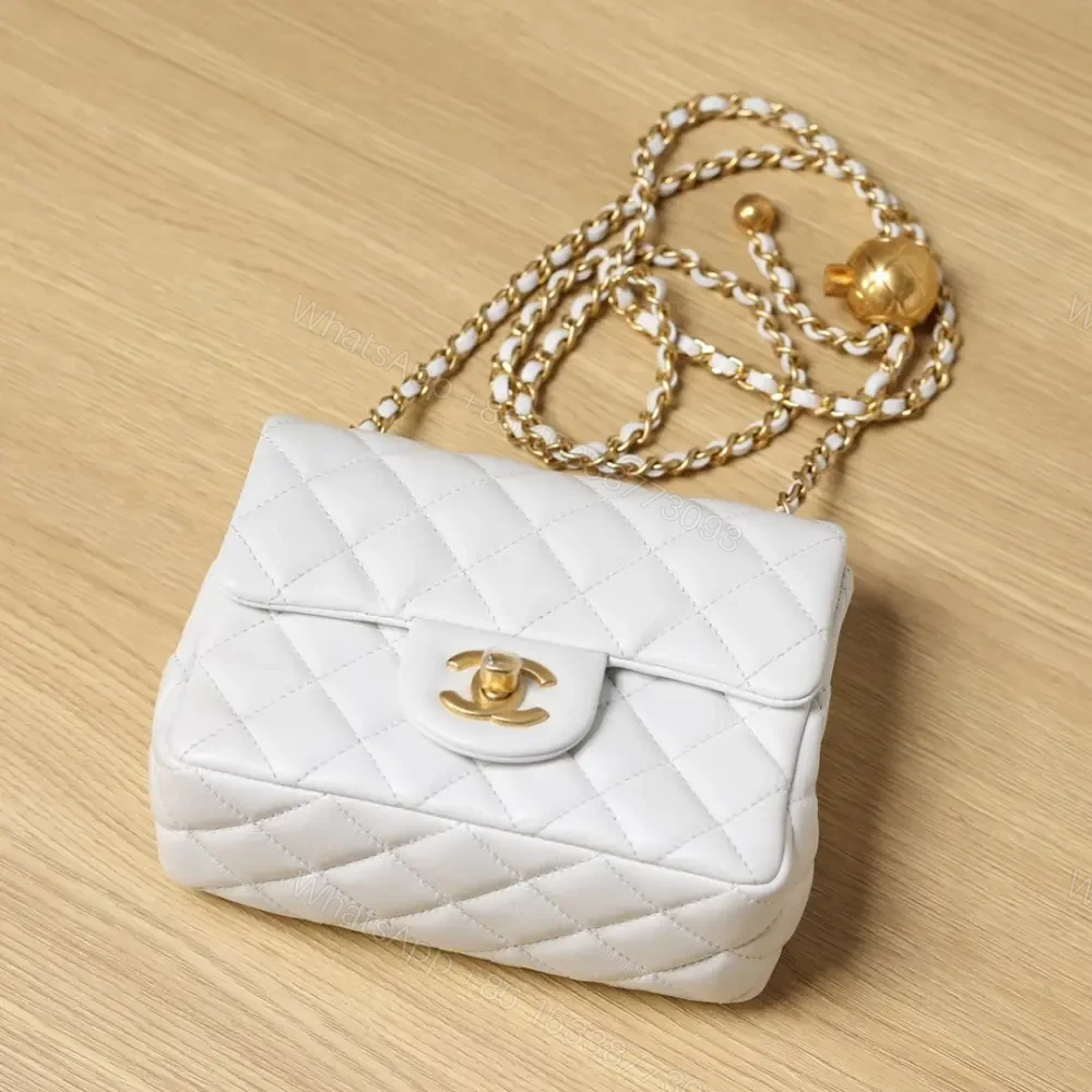 View 7 of 高仿Chanel*CF系列方胖子金球包白色XS免檢版