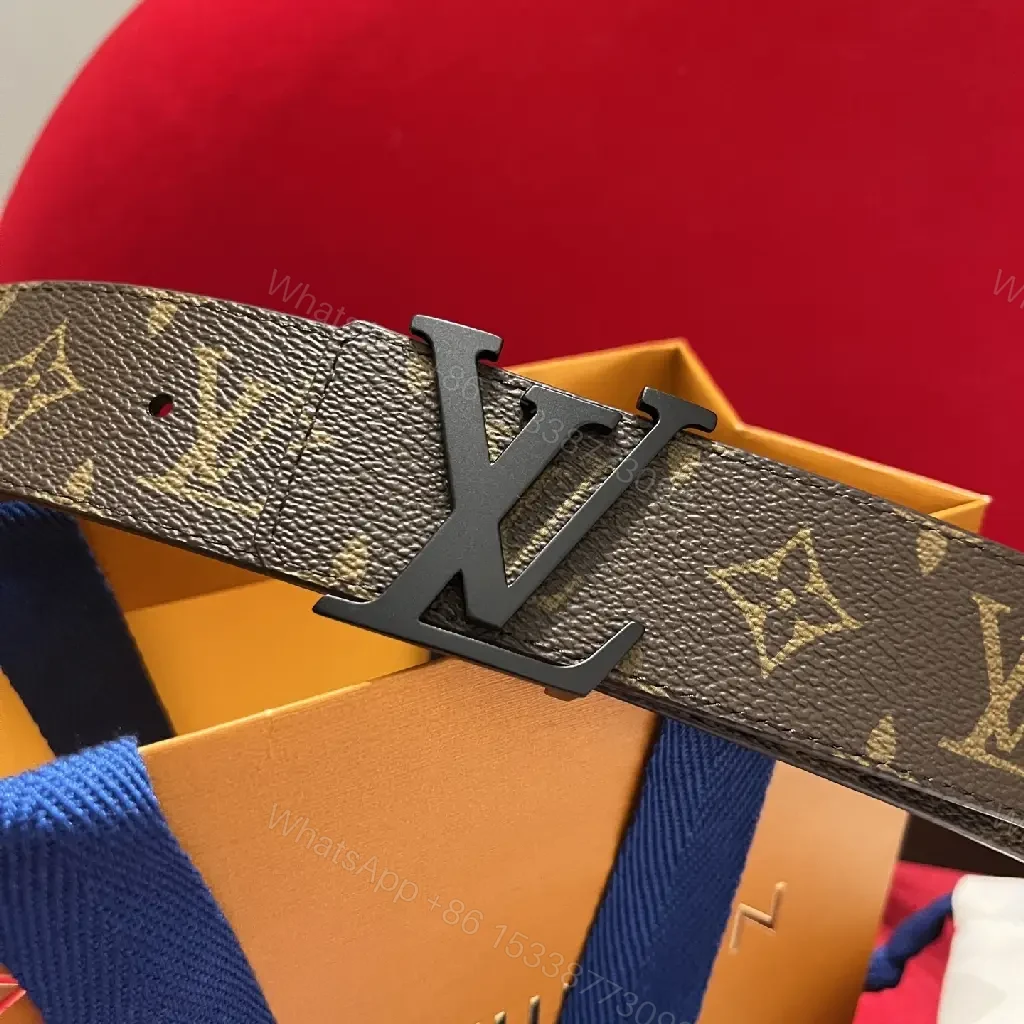 View 8 of Elegant Monogram Leather Belt: Durable Luxury Accessory