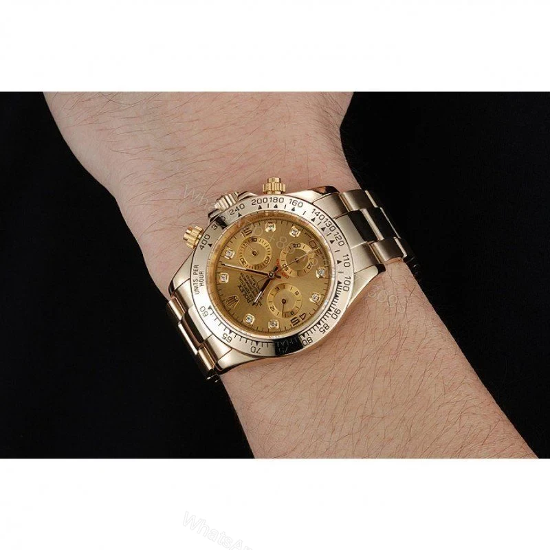 View 9 of Replica Rolex Daytona Gold Dial 1454245